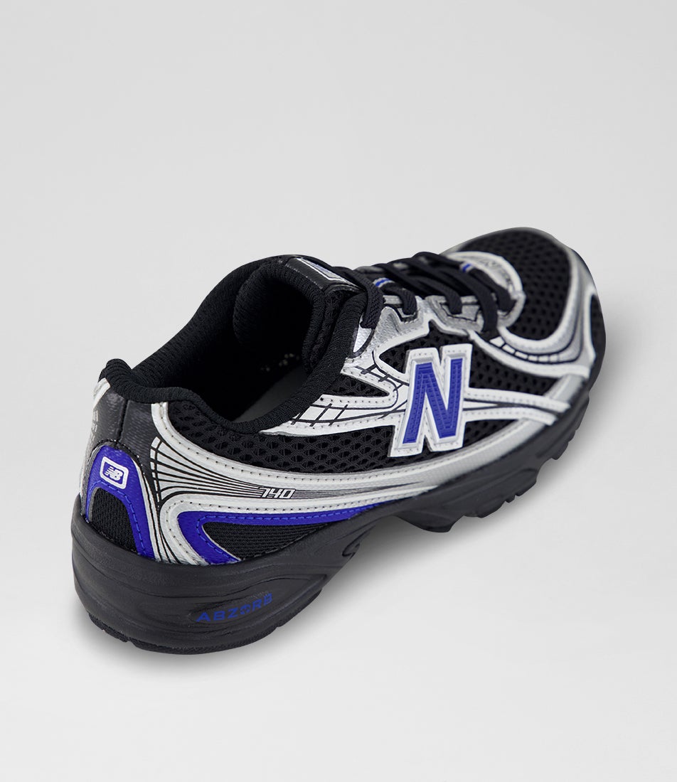 740 Junior Black Team Royal Mesh Sneakers