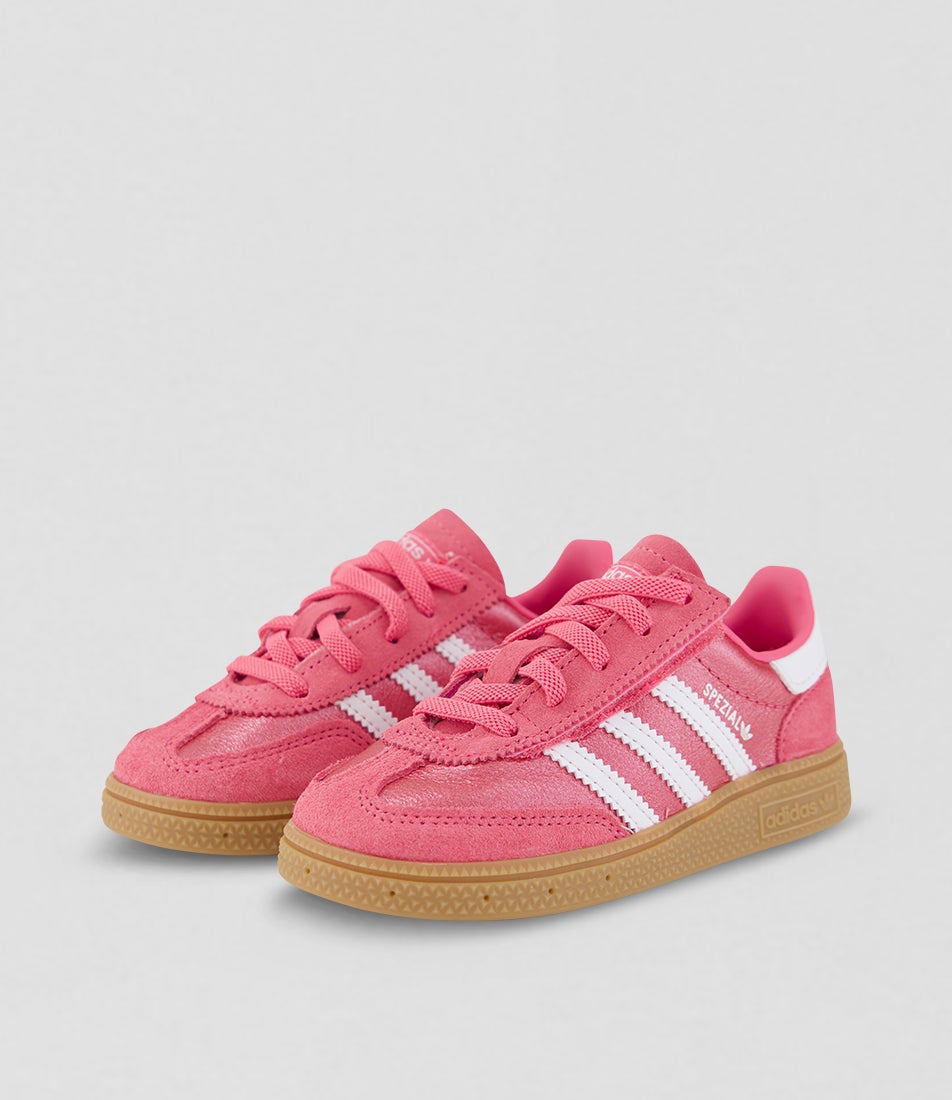 Handball Spezial Toddler Pink Fusion White Gum Suede Wedge Sneakers