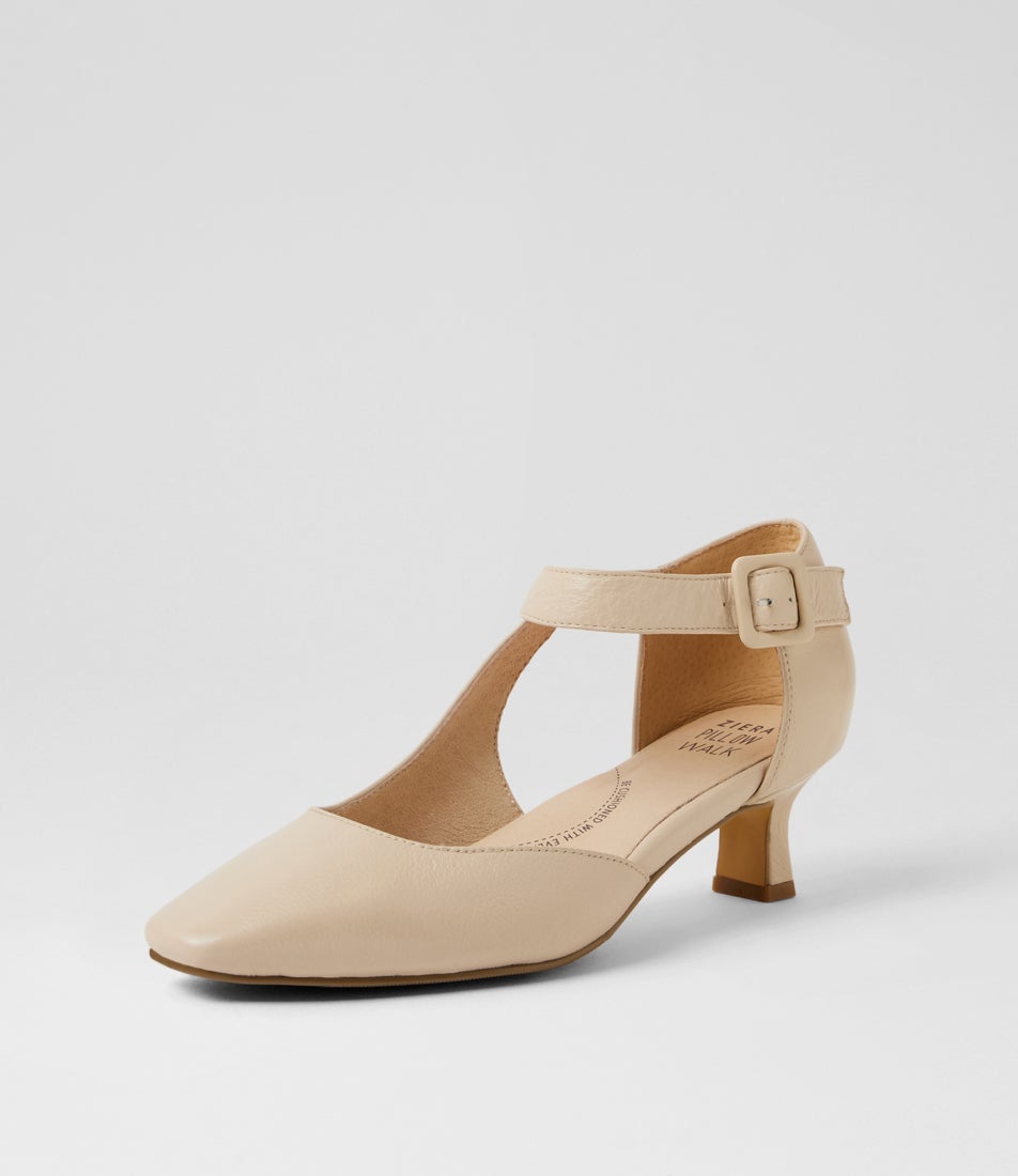 Okies Xw Milk Leather Heels