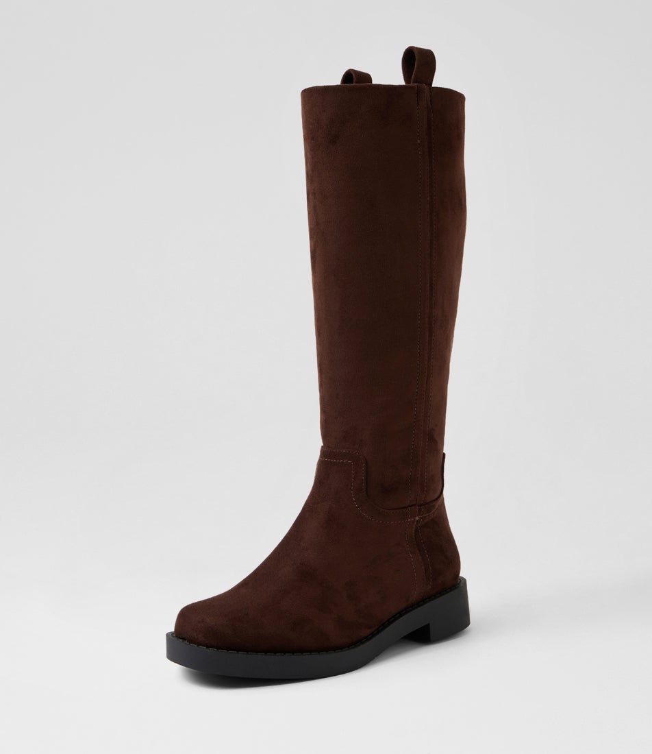 Albany Chocolate Microsuede Knee High Boots
