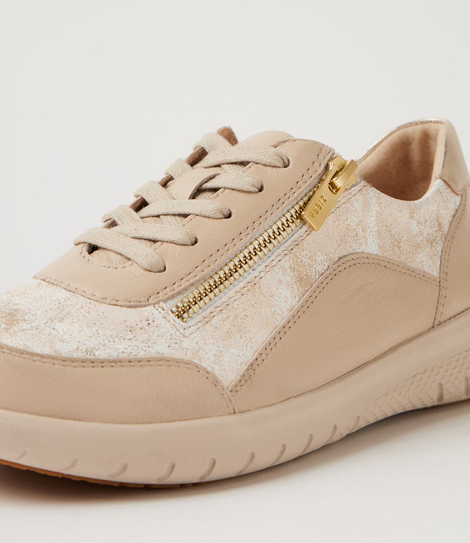 Spela Xw Almond Fireworks Leather Sneakers