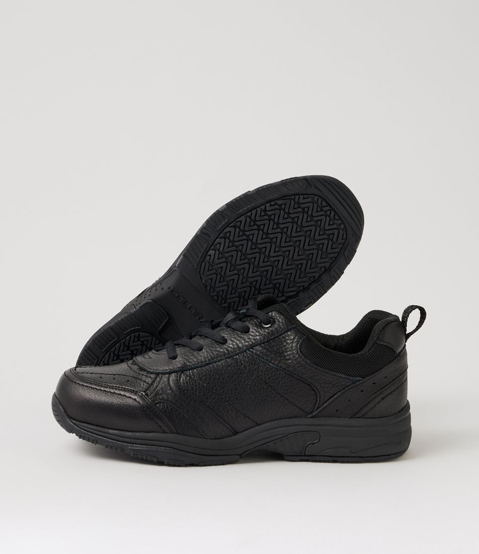 Hype Junior E Black Leather Lace Up Sneakers
