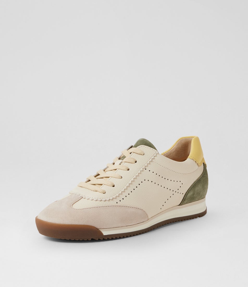 Nushka White Leather Lace Ups