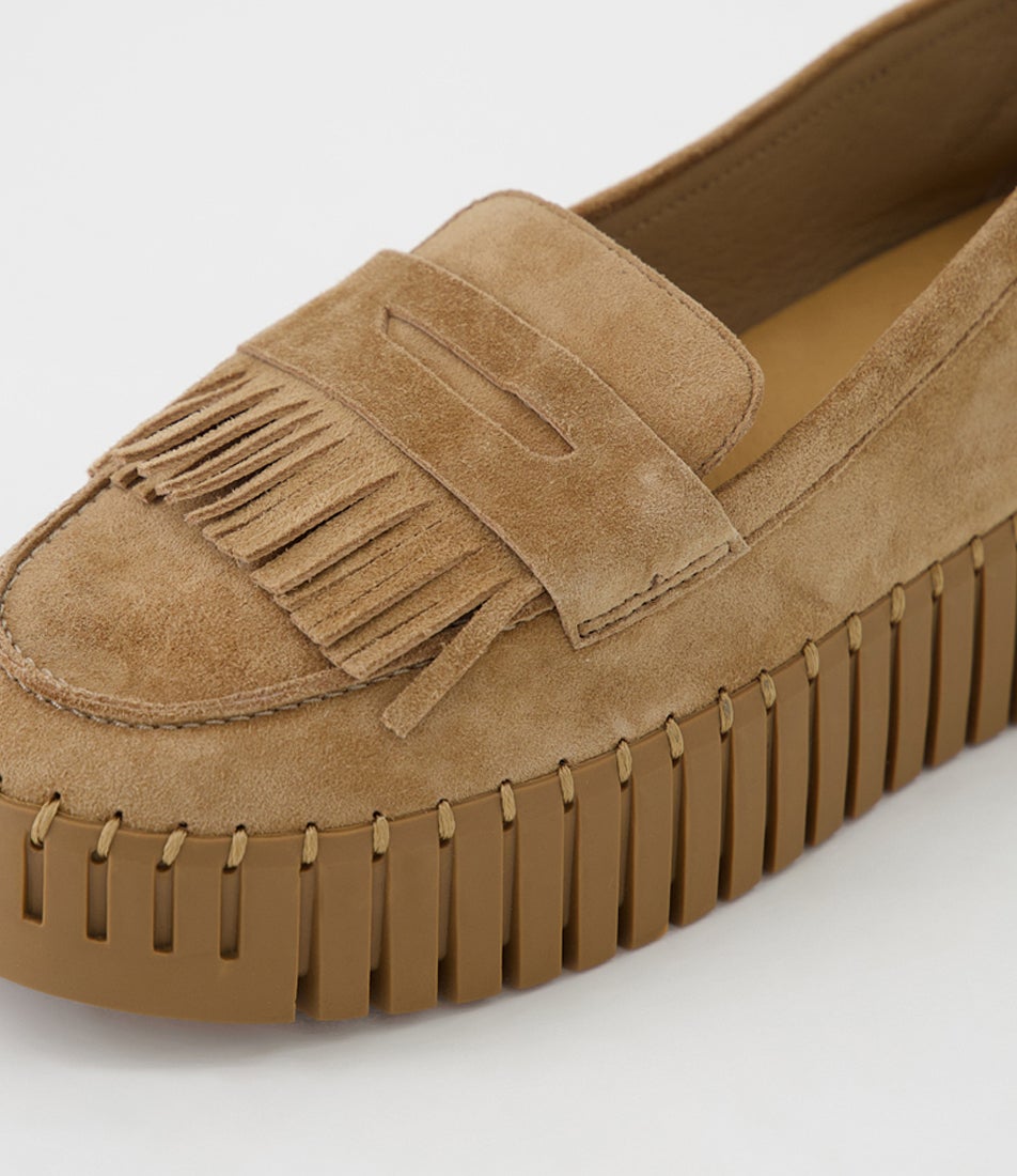 Bevlyn Light Choc Suede Loafers