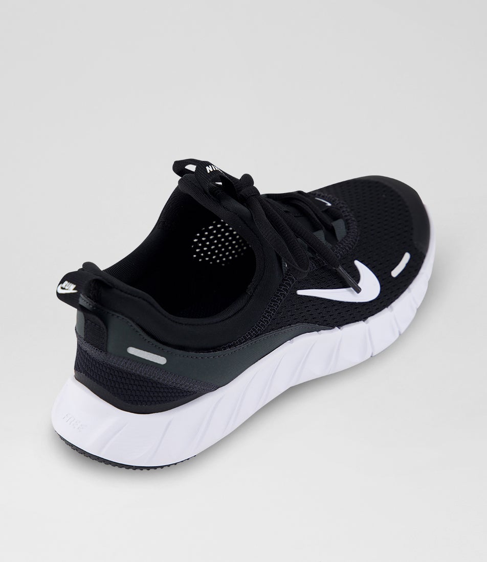 Free Ride Youth Black White Anthracite Mesh Sneakers
