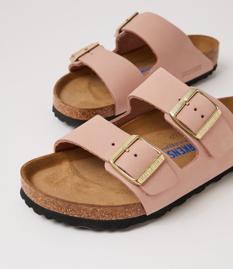 Arizona Soft Footbed Pink Leather Slides