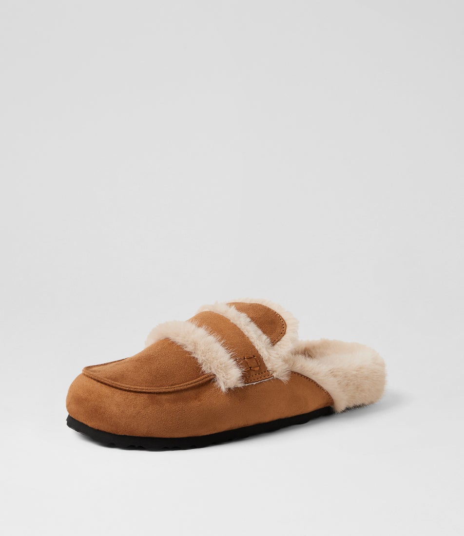 Yuki Toffee Microsuede Mules