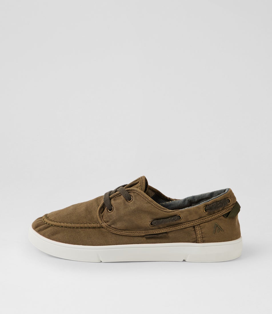 Alfie Grey Taupe Canvas Lace Up Sneakers