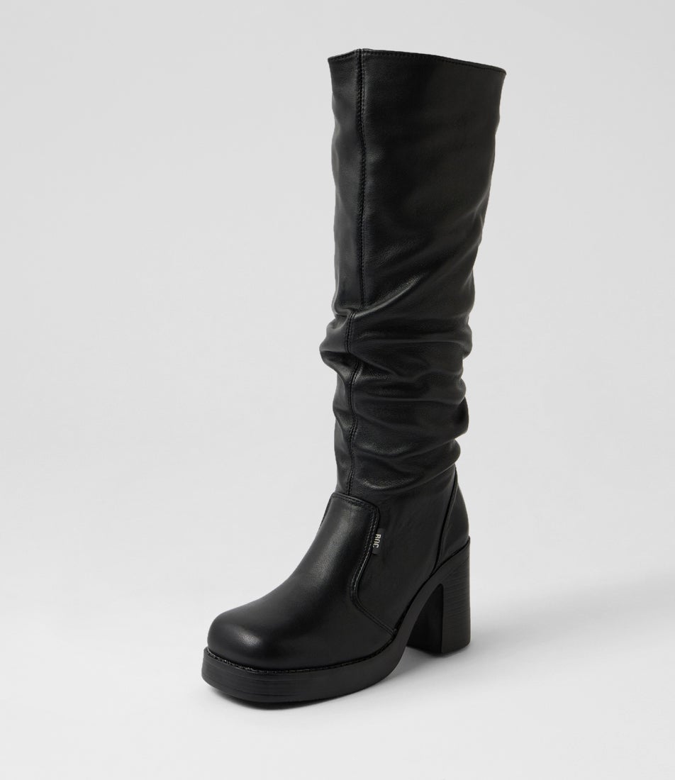 Fargo Black Leather Calf Boots Fargo Black Leather Calf Boots