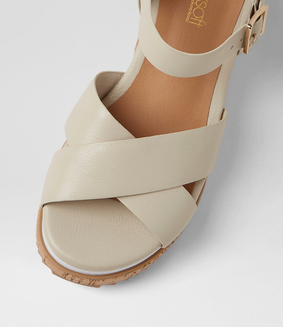 Bambe Almond Leather Sandals Bambe Almond Leather Sandals
