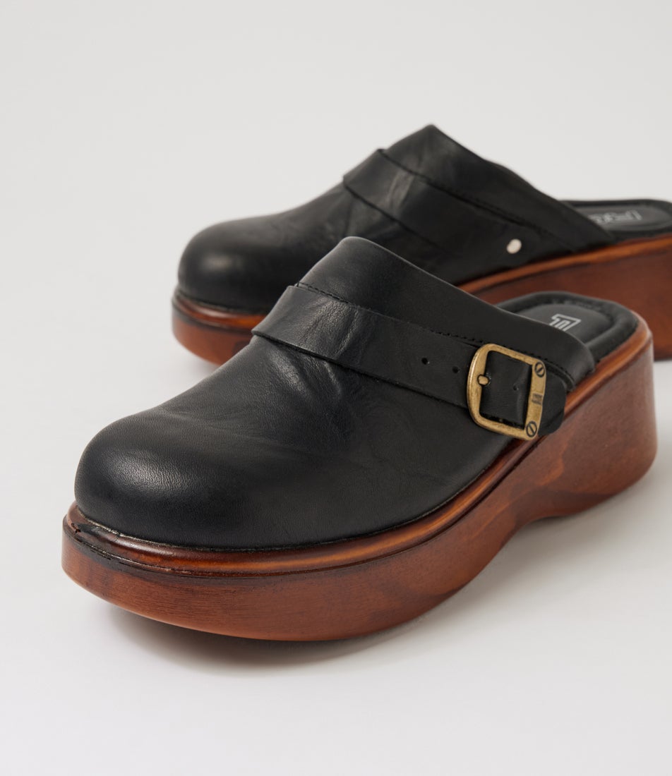 Sancho Black Vintage Leather Sandals