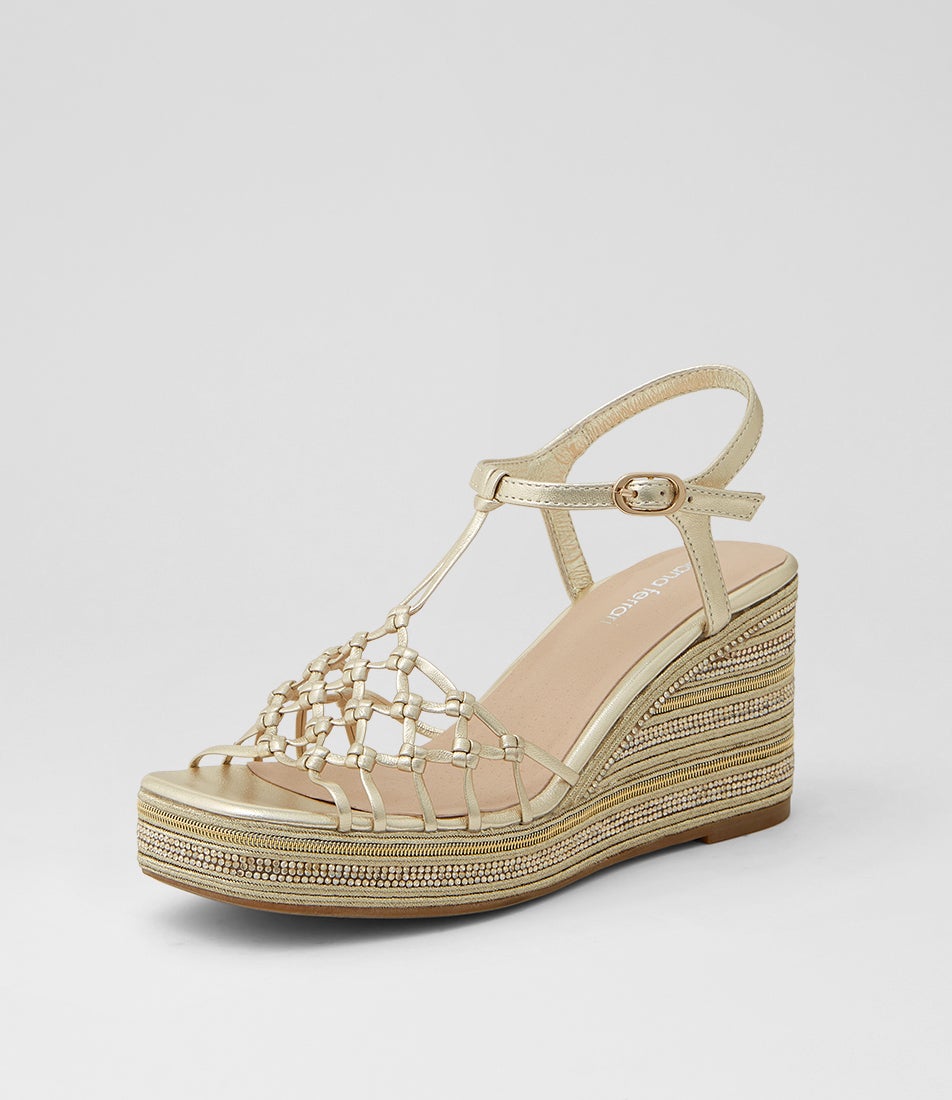 Urlas Gold Multi Rope Leather Sandals