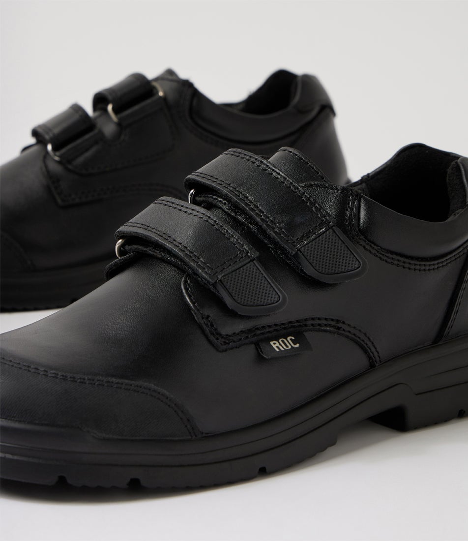Rapp Youth Black Leather School Shoes