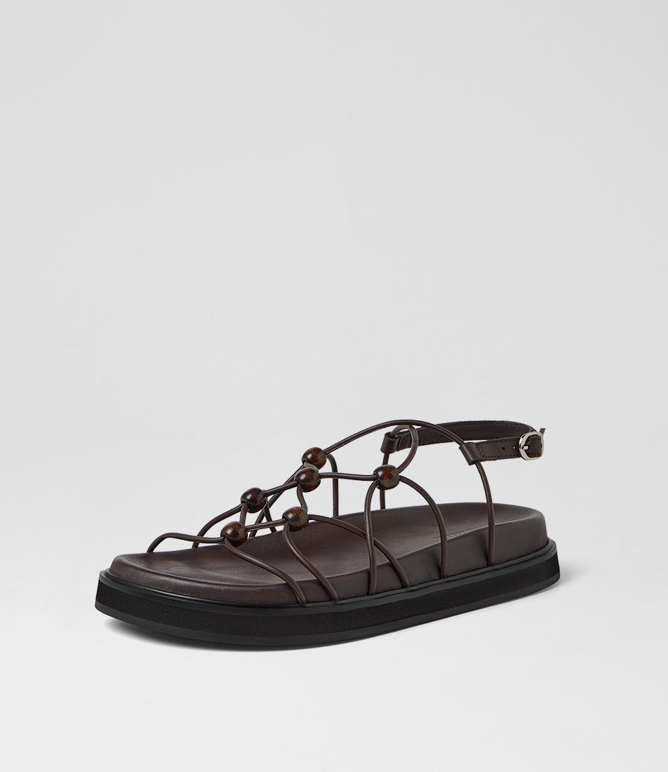 Menday Choc Leather Sandals