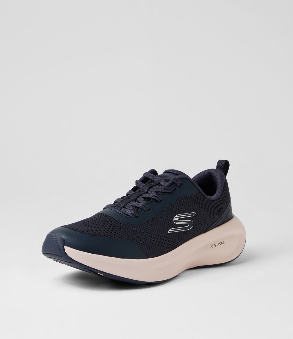Skechers Plush Foam Navy Mesh Sneakers