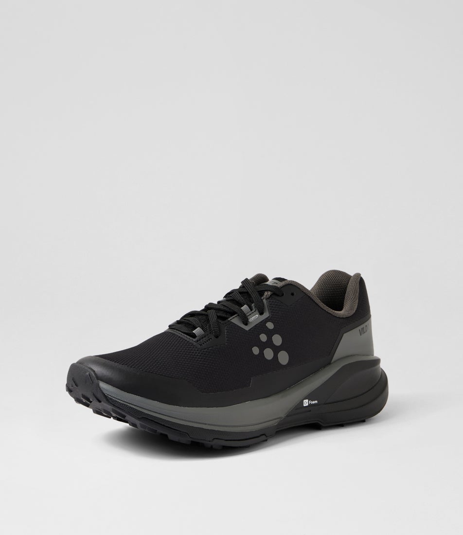 Vild 1 W Black Grey Mesh Lace Up Sneakers
