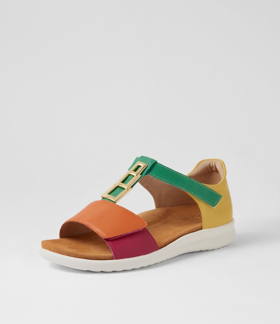 Briel Xw Bright Multi Leather Sandals