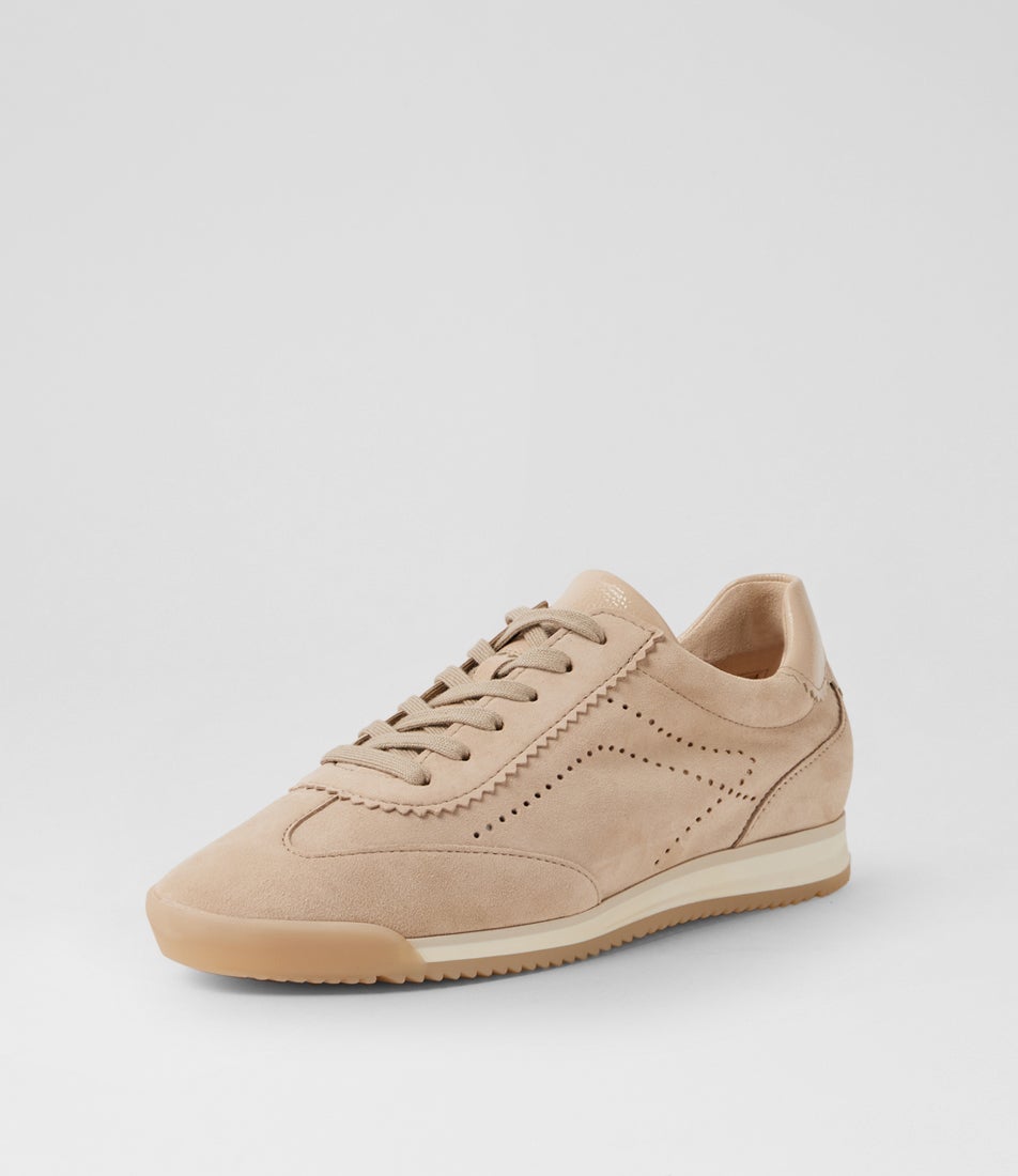 Nushka Latte Suede Lace Ups