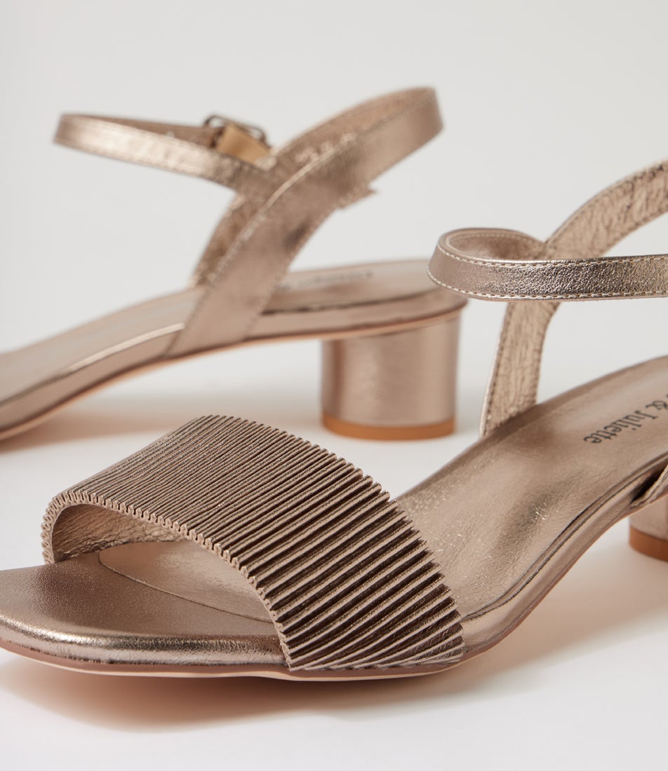 Hanita Champagne Leather Sandals