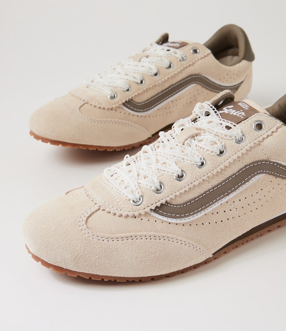 Super Lowpro M Light Beige Suede Sneakers