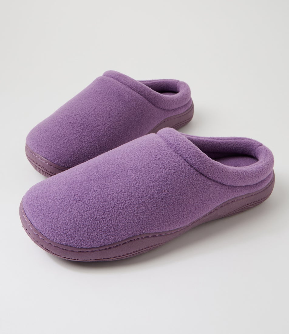 Suzie Mauve Fabric Slippers