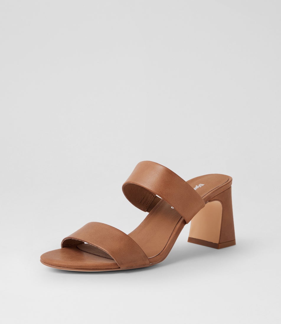 Belline Tan Leather Heeled Sandals