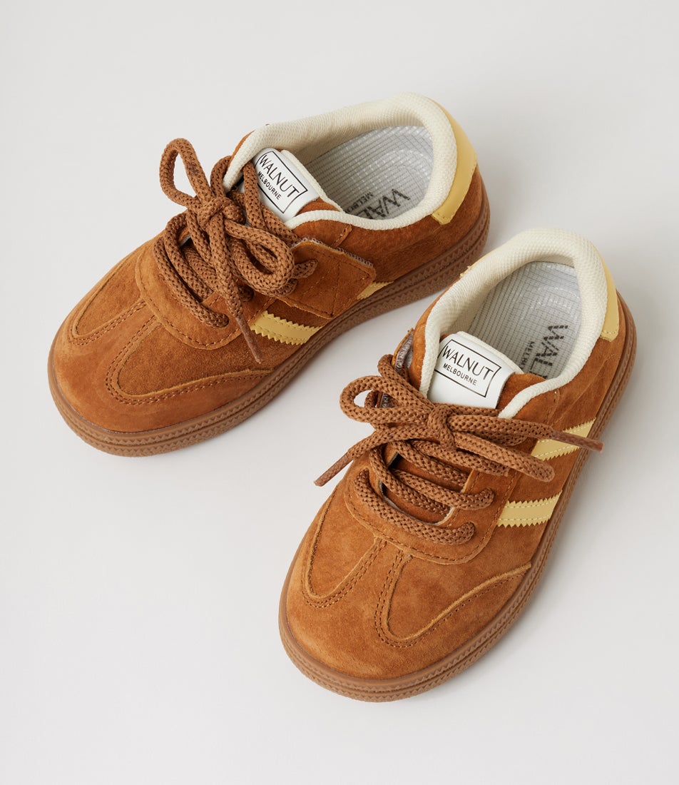 Luca Toddler Tan Fabric Sneakers