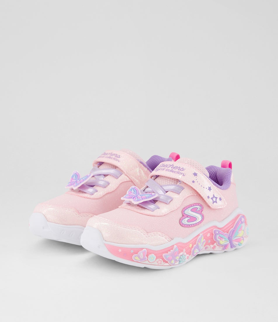 Butterfly Bliss Toddler Light Pink Multi Fabric Slip On Sneakers