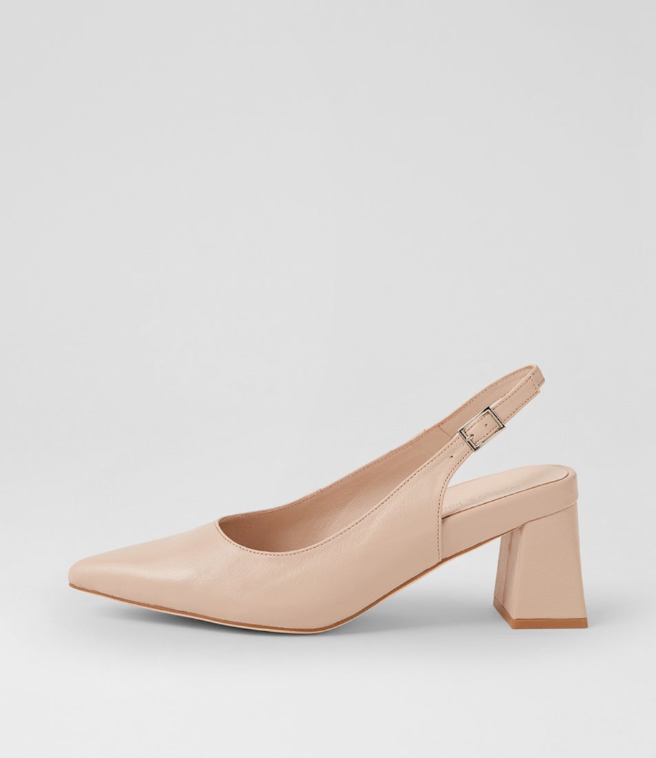 Wendye Nude Leather Slingbacks Wendye Nude Leather Slingbacks