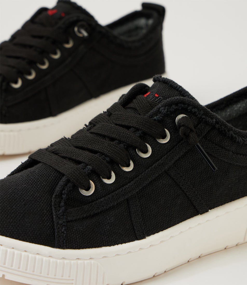 Isaiah Black Recycled Canvas Sneakers