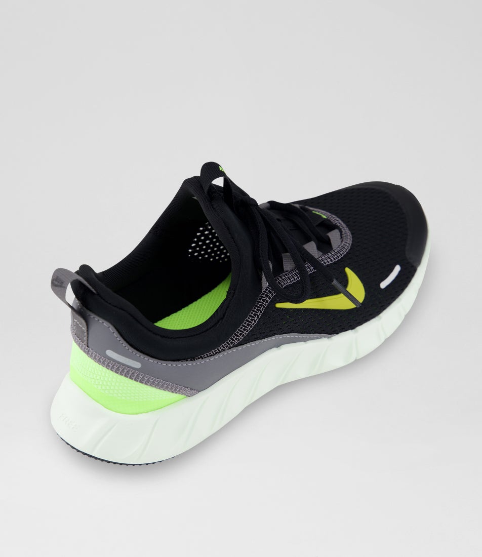 Free Ride Youth Black Saffron Fabric Sneakers