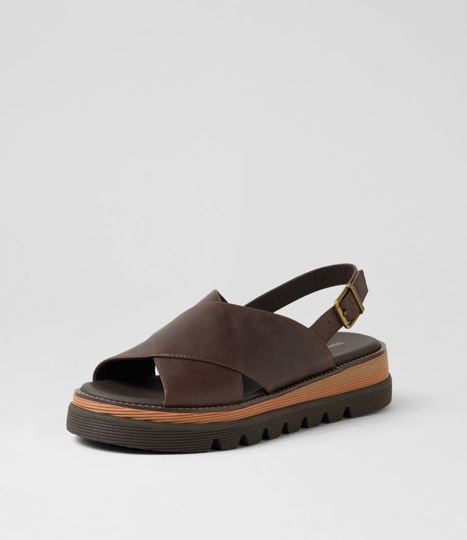 Sasi Choc Leather Sandals