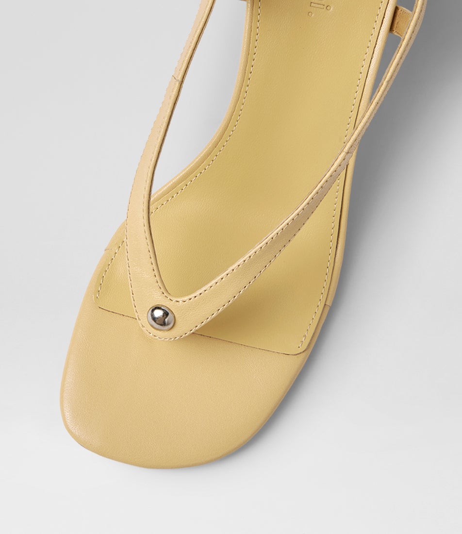 Feltit Faded Lemon Leather Sandals