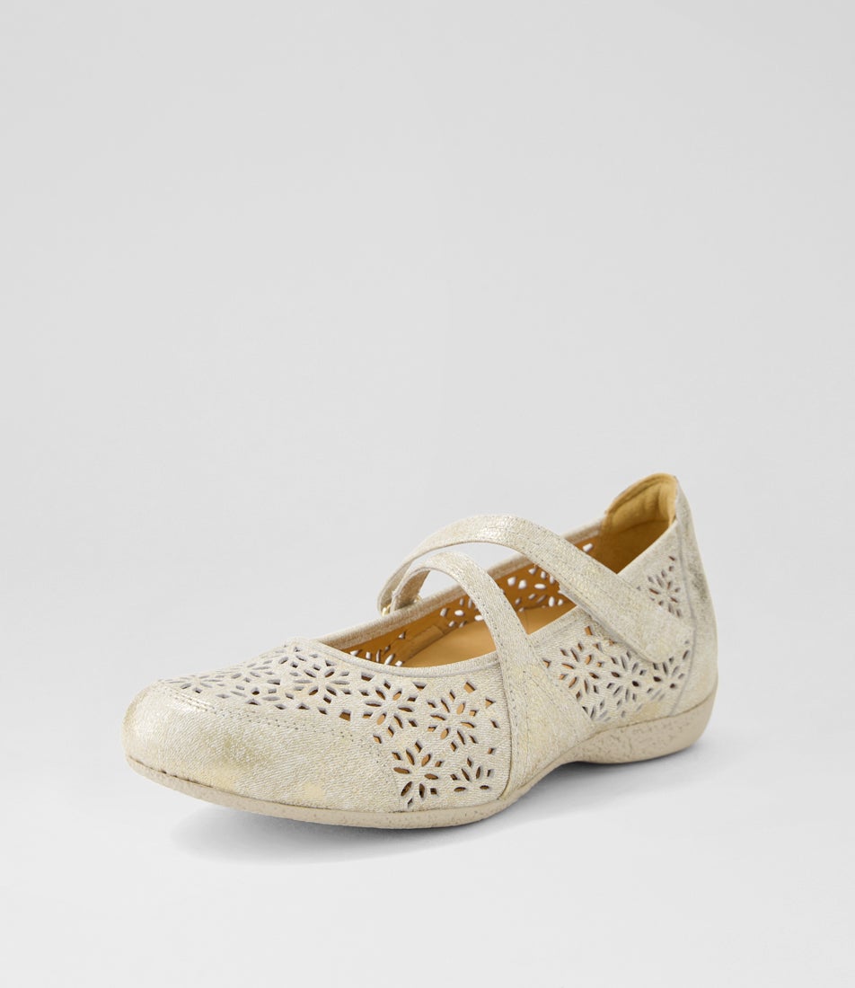 Xoddie W Ivory Lizard Leather Mary Janes