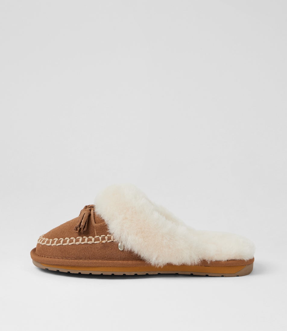 Tahnee Chestnut Suede Slippers