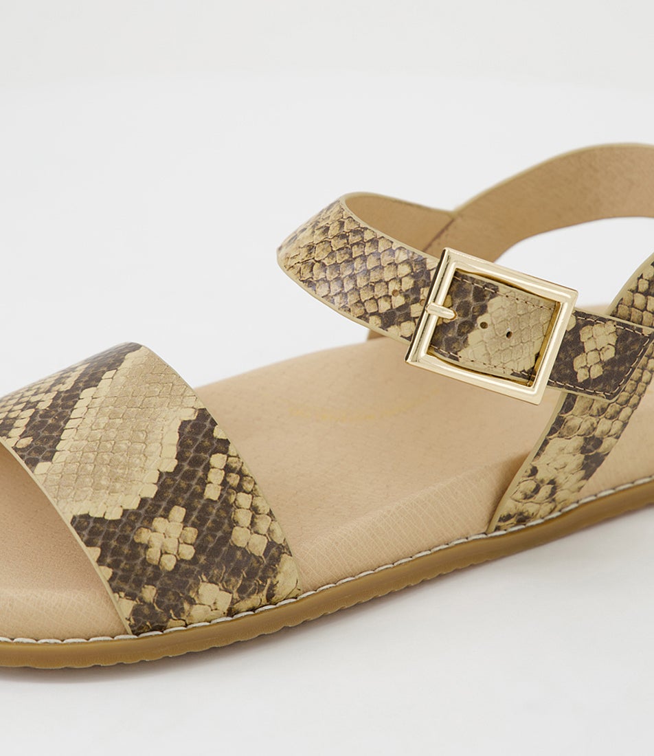 Hammil W Camel Choc Leather Sandals
