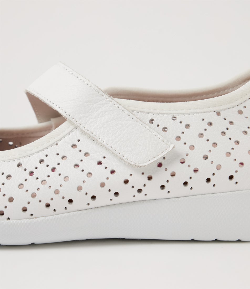 Ursi Xf White Leather Mary Janes
