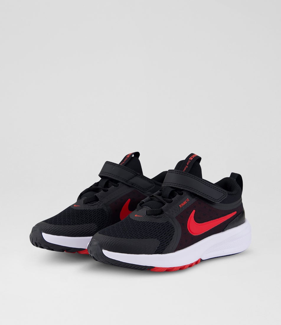 Star Runner 5 Youth Black University Red Mesh Sneakers