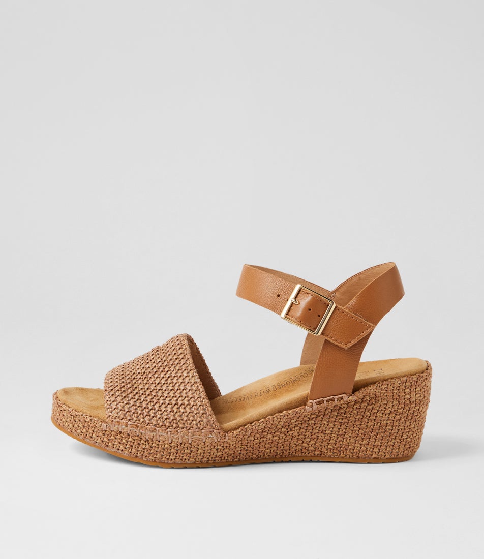 Keeve Xw Tan Fabric Sandals Keeve Xw Tan Fabric Sandals