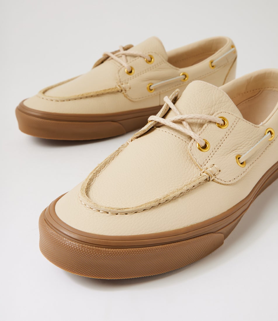 2 Eyelet Boat Shoe M Tan Leather Boat Shoes
