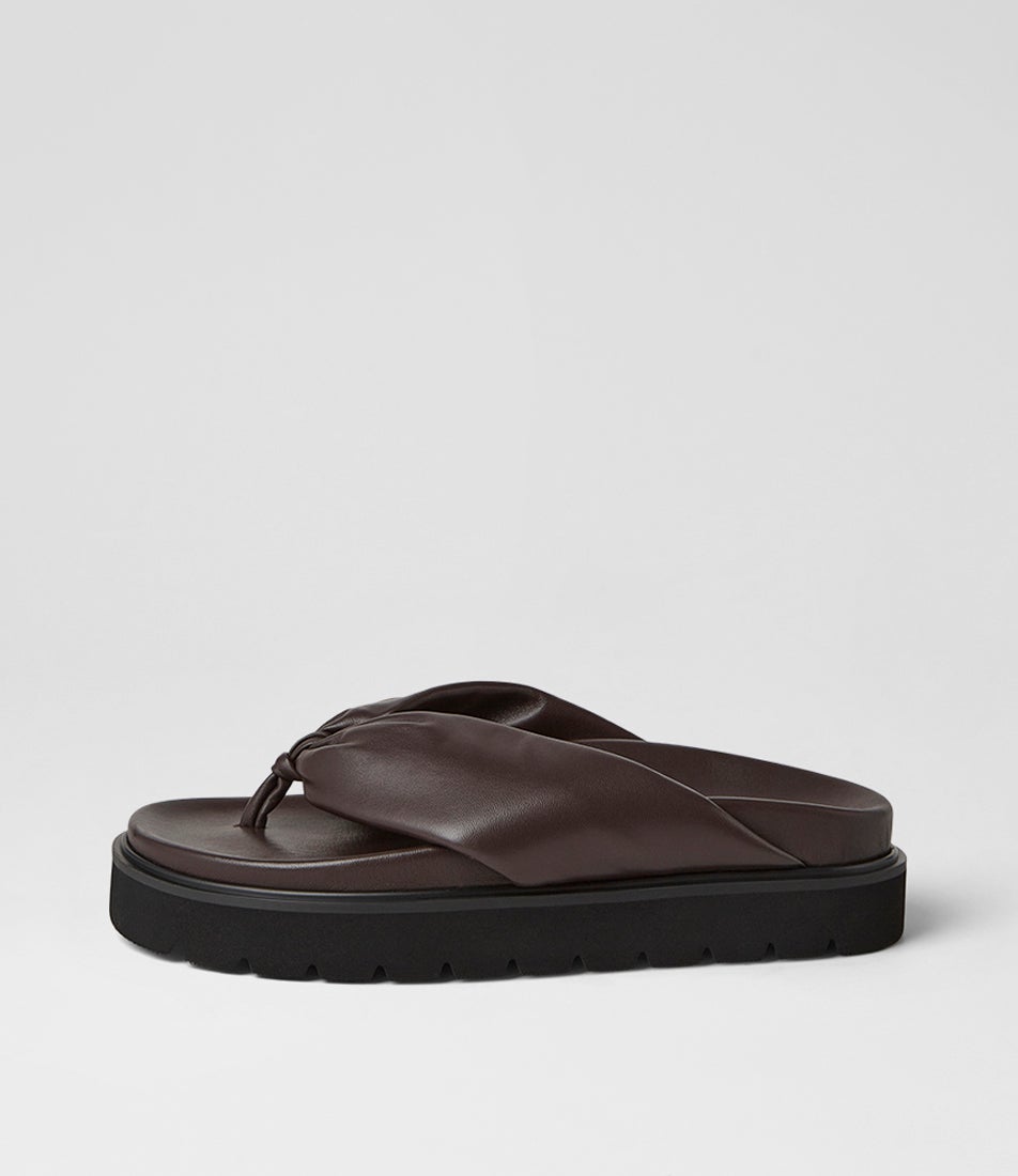 Meigh Choc Leather Thongs