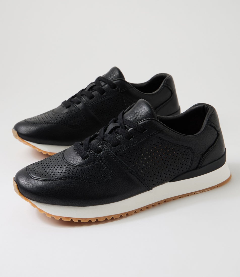 Intro Black Leather Sneakers