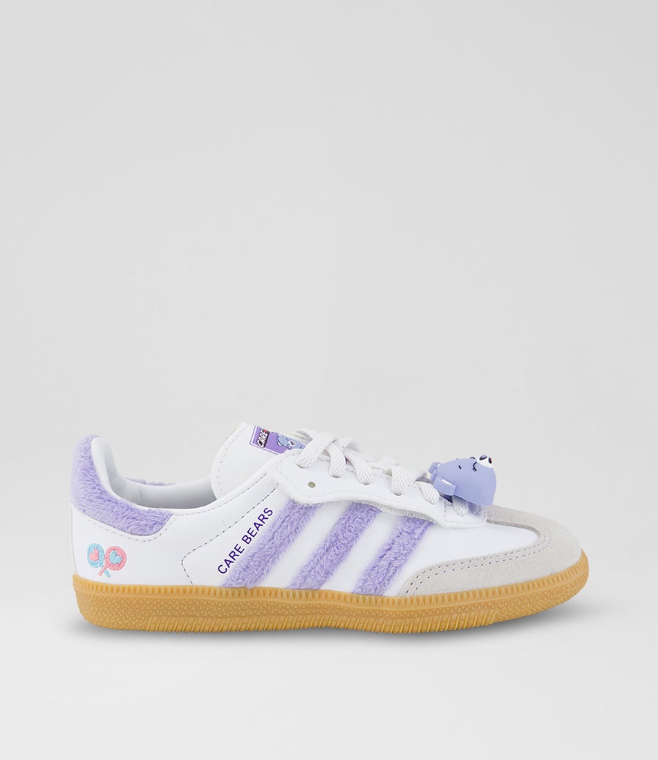 Samba Junior Light Purple White Blue Dawn Leather Sneakers
