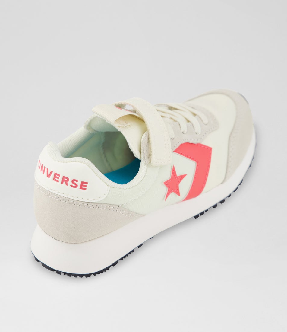 Omega Trainer Easy On Junior Egret Cherry Balm Fabric Sneakers