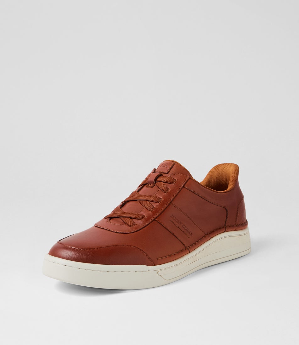 Cleve 11 Castagne Leather Sneakers