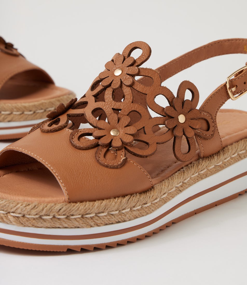 Aldo Dark Tan Leather Slides