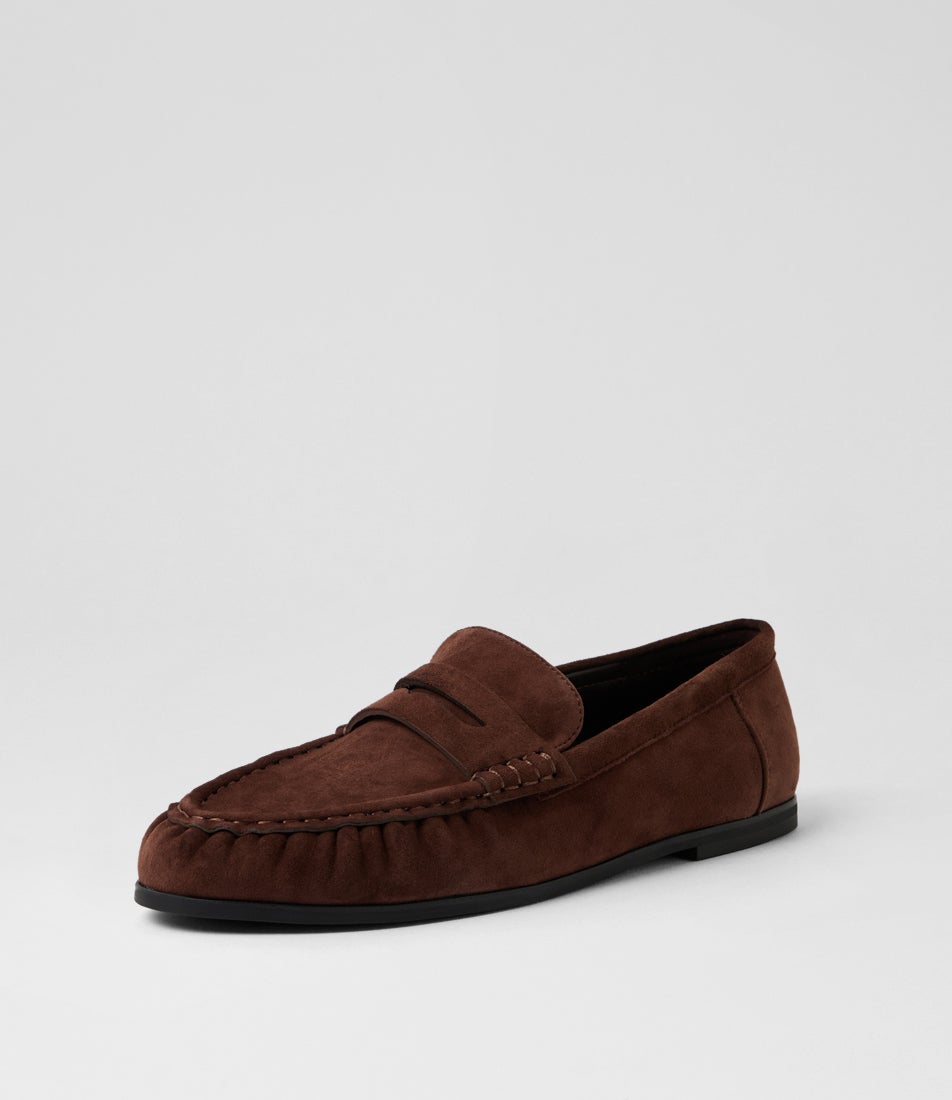 Hudson Dark Brown Suede Loafers