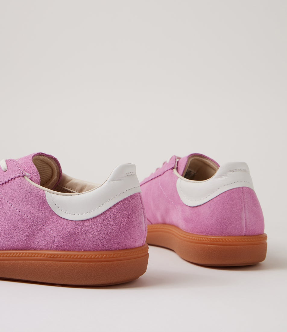 Soft 11 W Lilac Chiffon Bright White Suede Lace Up Sneakers
