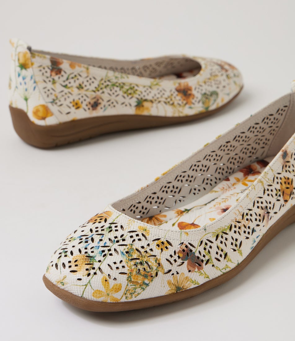 Carlinas Butterfly Multi Leather Flat Shoes