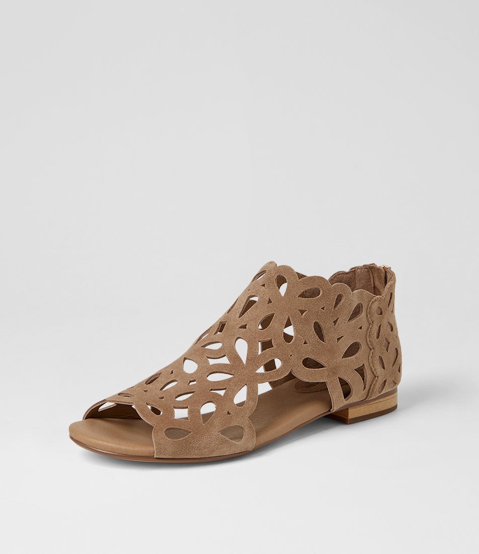Pietro Light Choc Suede Sandals